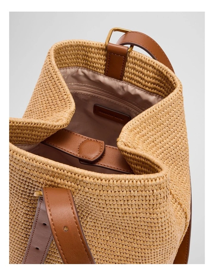 Olivia Bucket Bag in Natural image 4