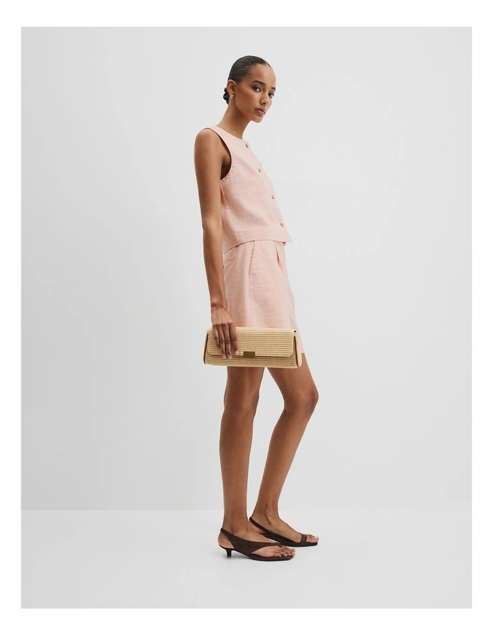 Olivia Woven Clutch in Natural image 2