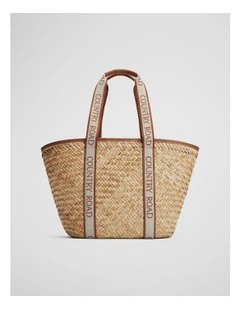 Extra Large Branded Tote in Natural