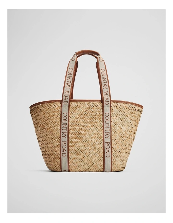 Extra Large Branded Tote in Natural image 1