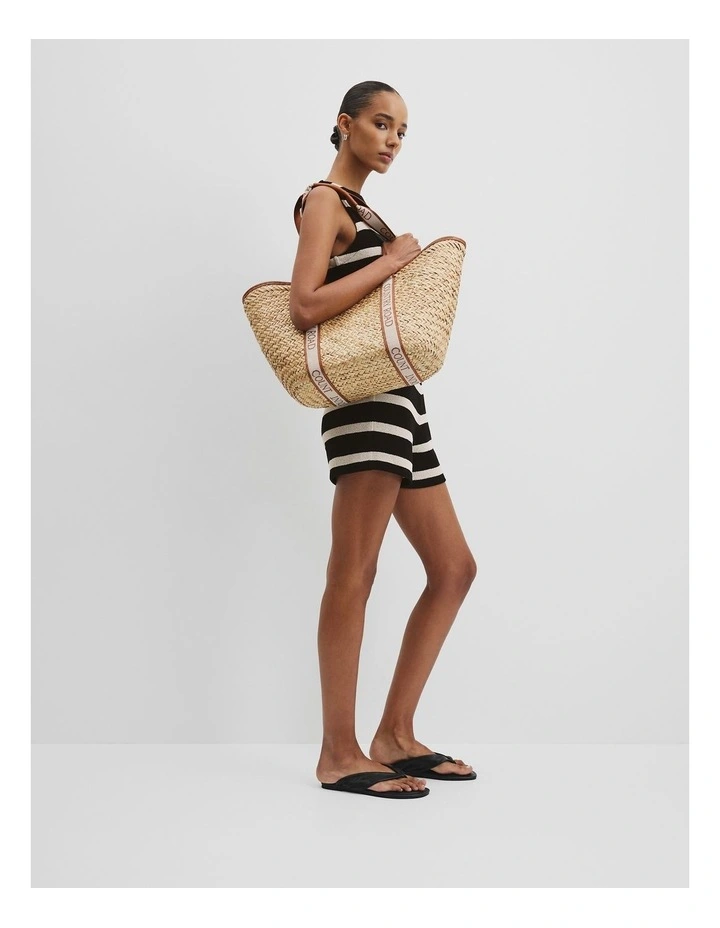 Extra Large Branded Tote in Natural image 2