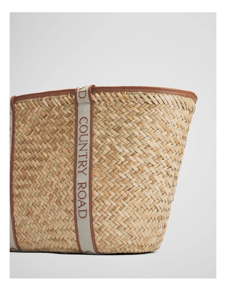 Extra Large Branded Tote in Natural image 3