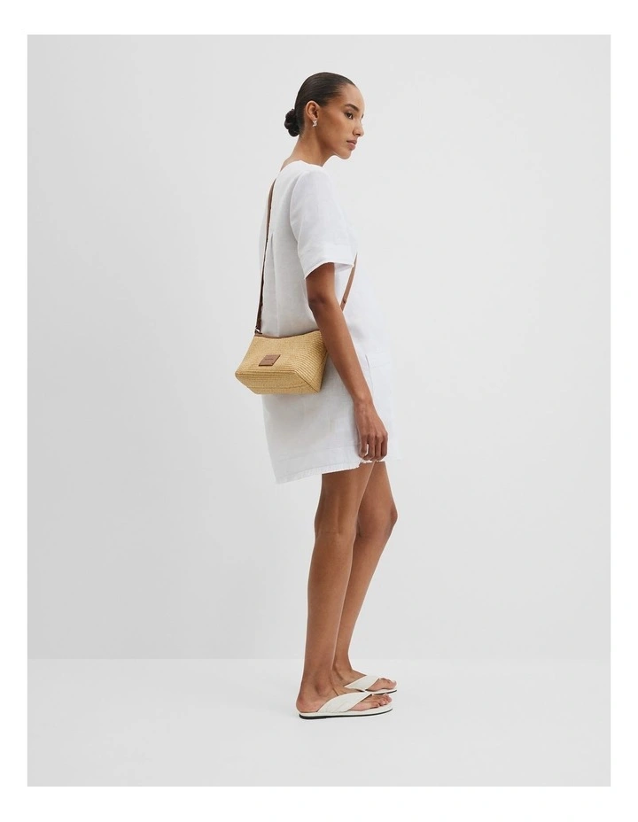 Lila Woven Crossbody Bag in Natural image 2