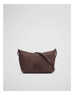 Lila Woven Crossbody Bag in Espresso