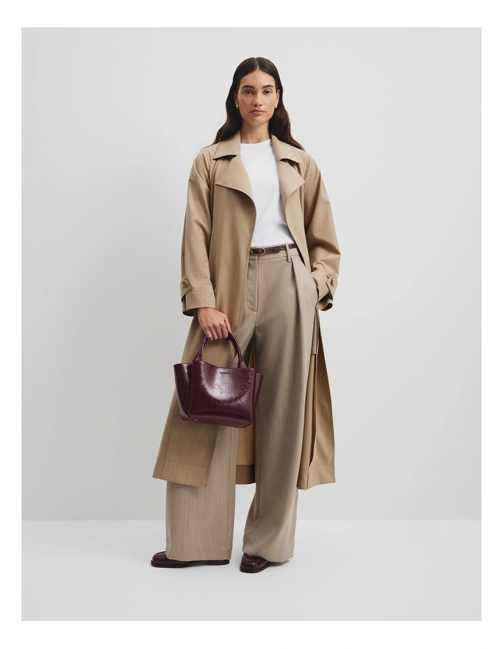 Mini High Low Tote in Plum image 3