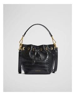 Mini Bucket Bag in Black Multi