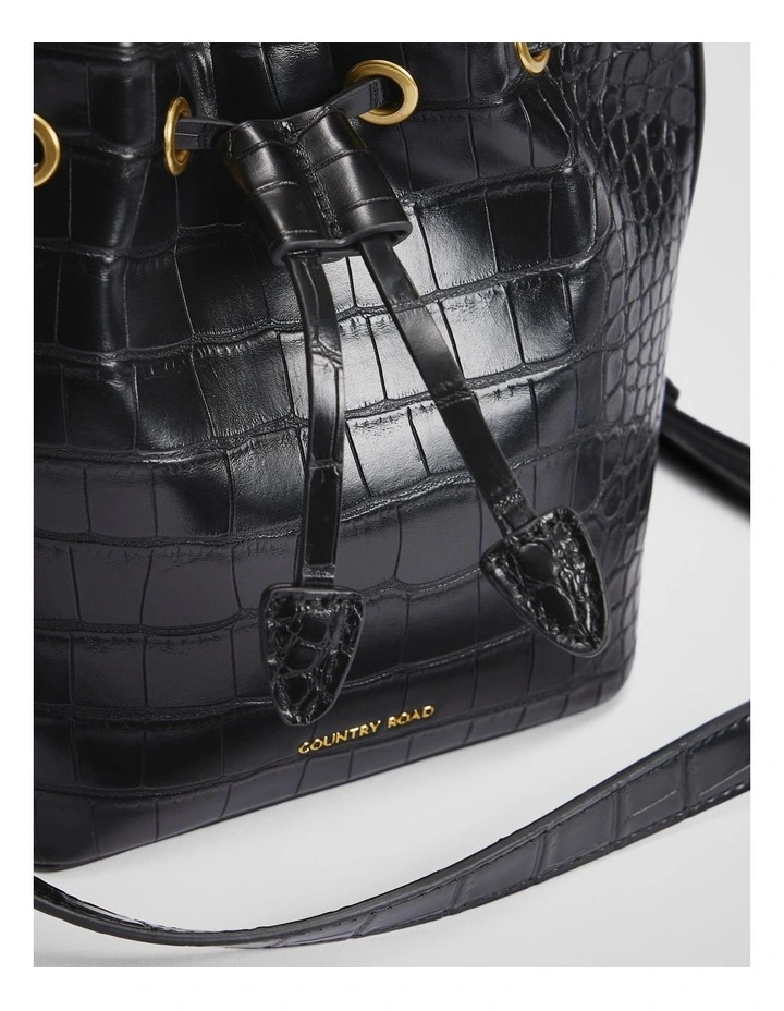 Mini Bucket Bag in Black Multi image 3
