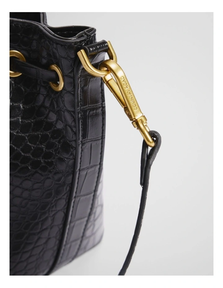 Mini Bucket Bag in Black Multi image 4