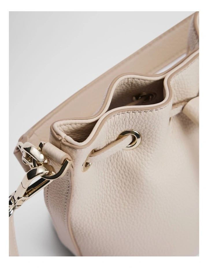 Mini Bucket Bag in Buff image 3