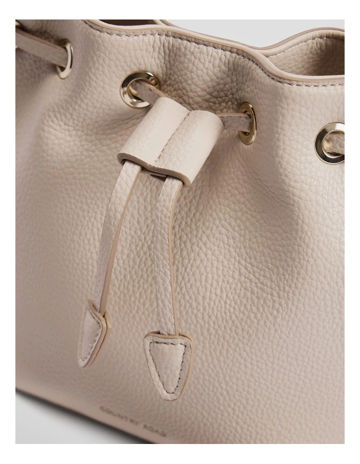 Mini Bucket Bag in Buff image 4