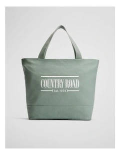 Australian Cotton Printed Heritage Shopper in Bay Green