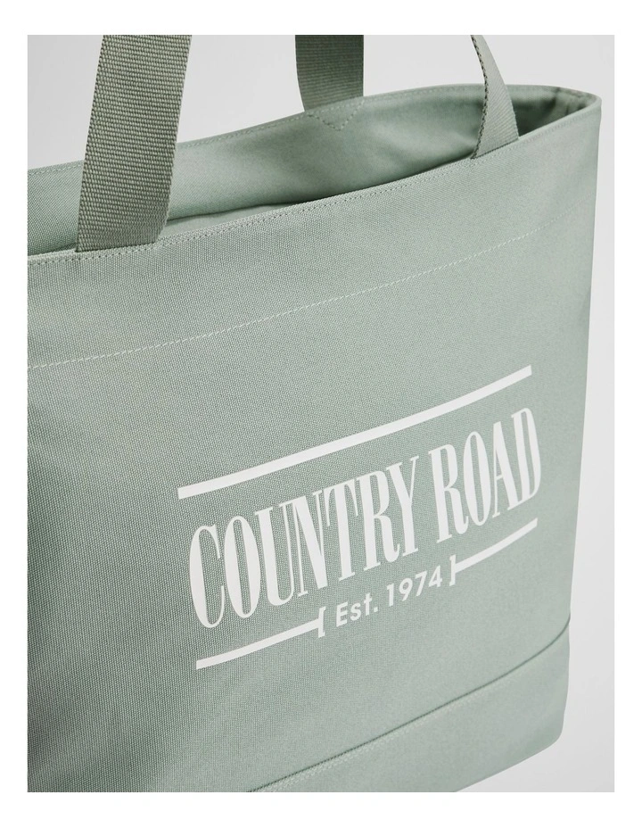 Australian Cotton Printed Heritage Shopper in Bay Green image 3