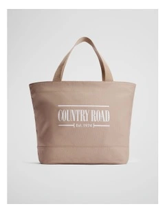 Australian Cotton Printed Heritage Shopper in Buff