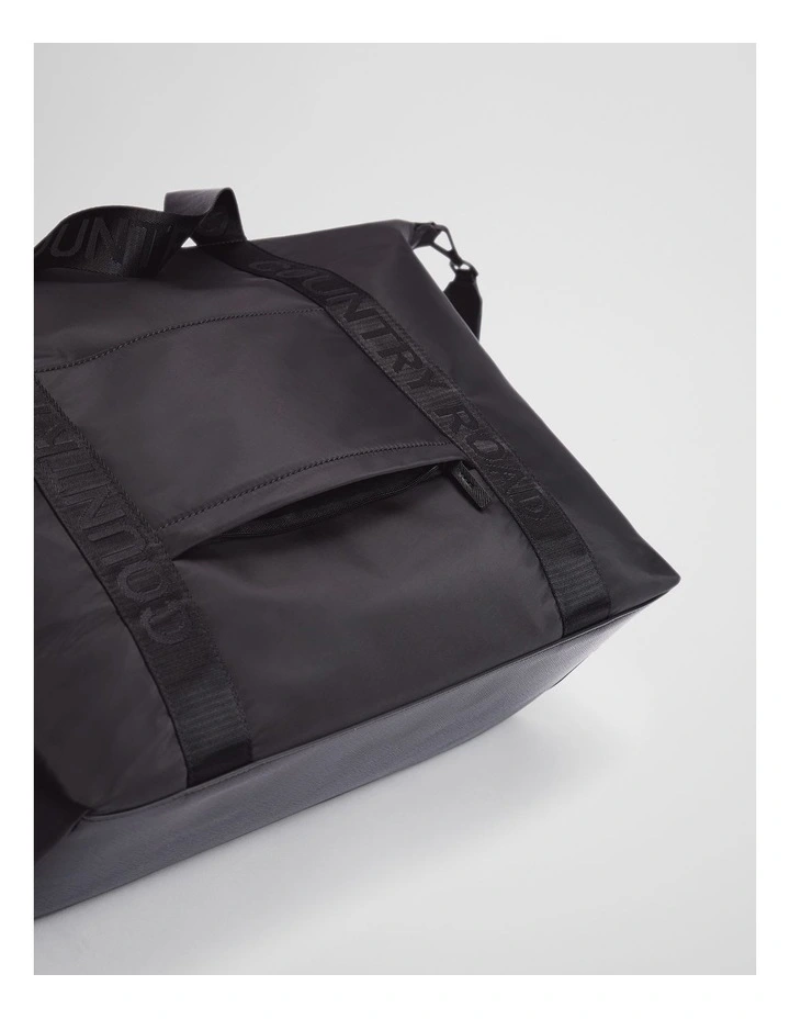 Soft Travel Tote in Black image 4