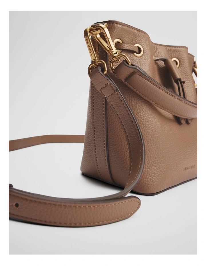 Mini Bucket Bag in Cognac image 3