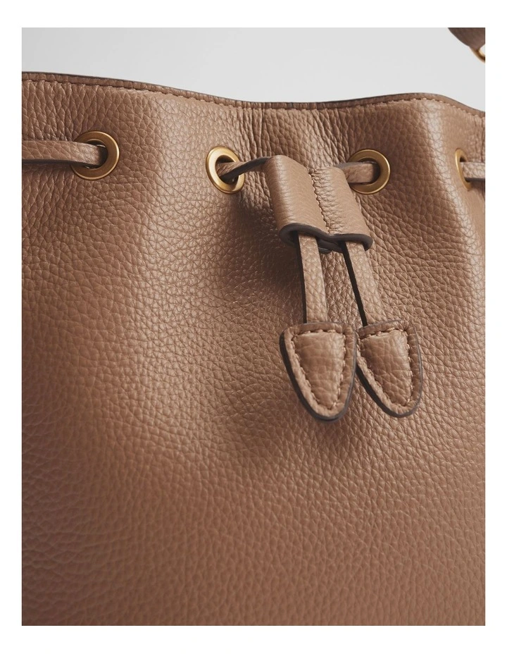 Mini Bucket Bag in Cognac image 4