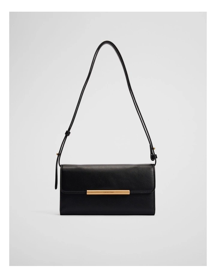 Wallet On Strap Crossbody Bag in Black image 1