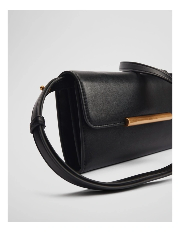 Wallet On Strap Crossbody Bag in Black image 4