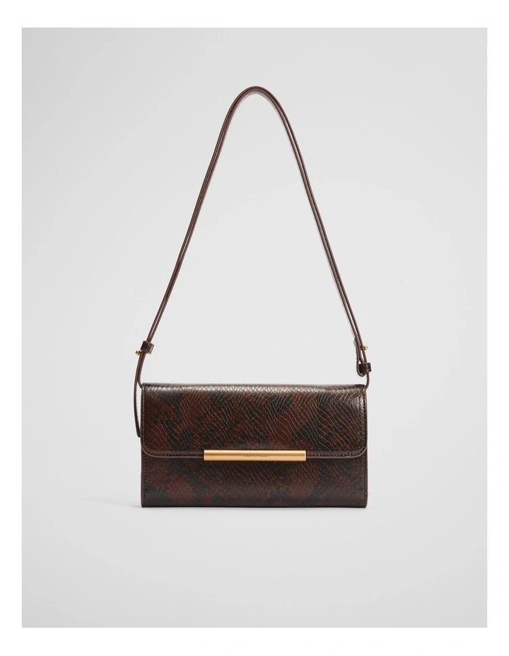 Wallet On Strap Crossbody Bag in Snake Multi image 1