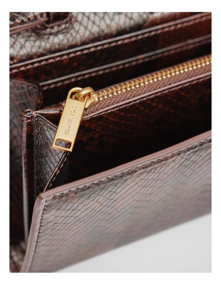 Wallet On Strap Crossbody Bag in Snake Multi image 3