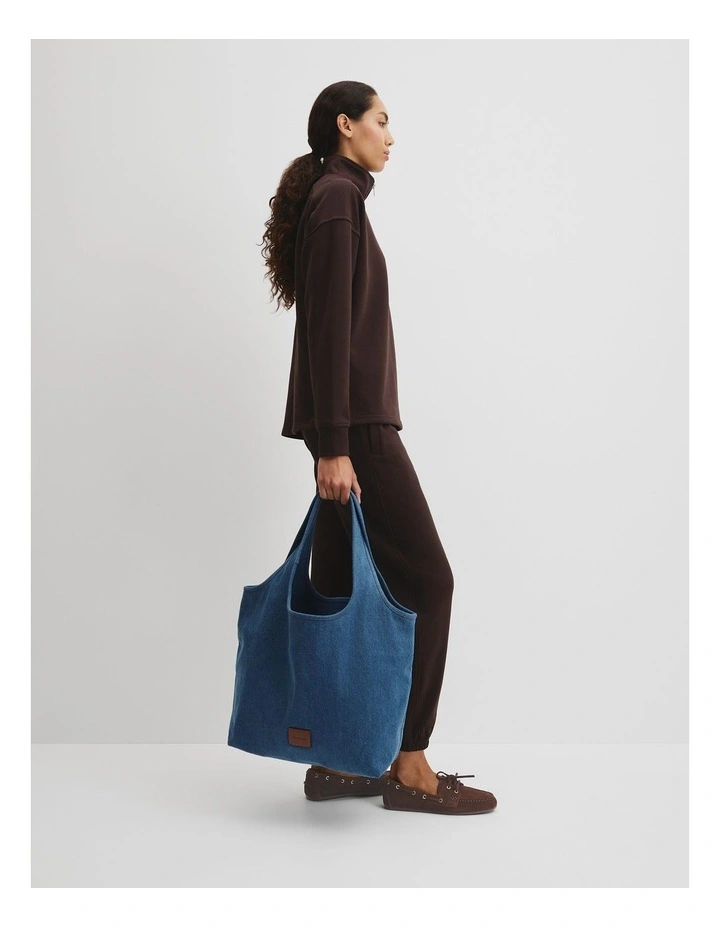 Hobo Shopper Bag in Denim image 2