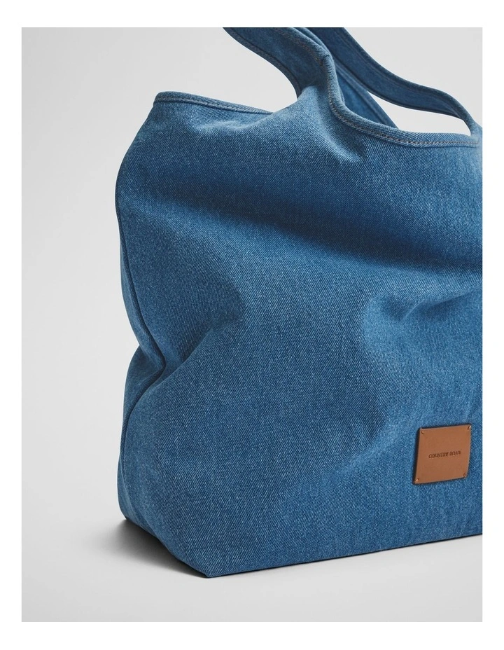Hobo Shopper Bag in Denim image 3