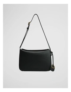 Foldover Shoulder Bag in Black