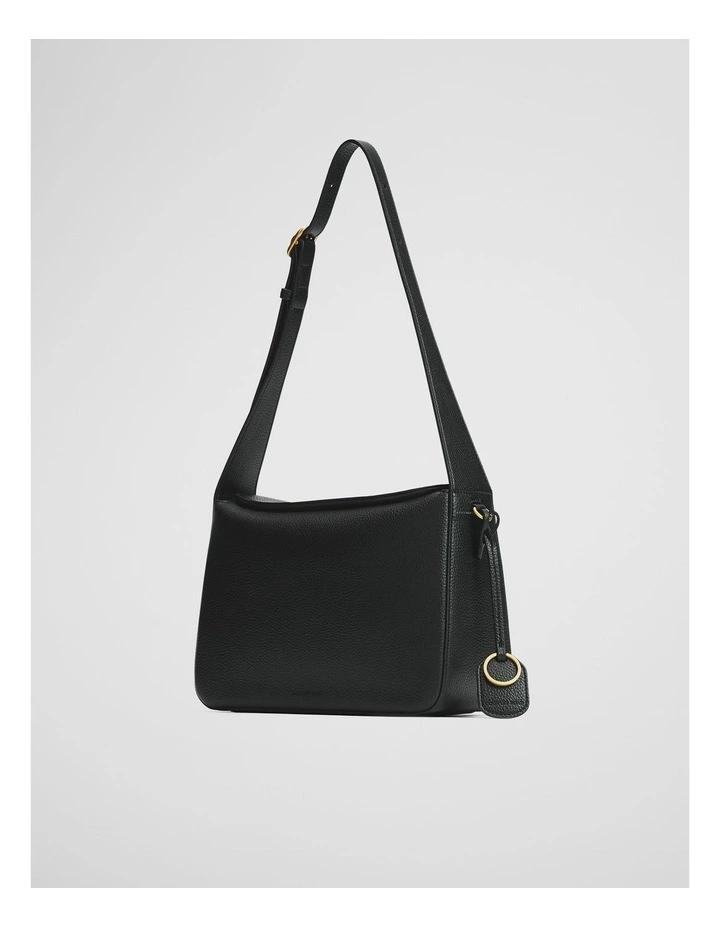 Foldover Shoulder Bag in Black image 3