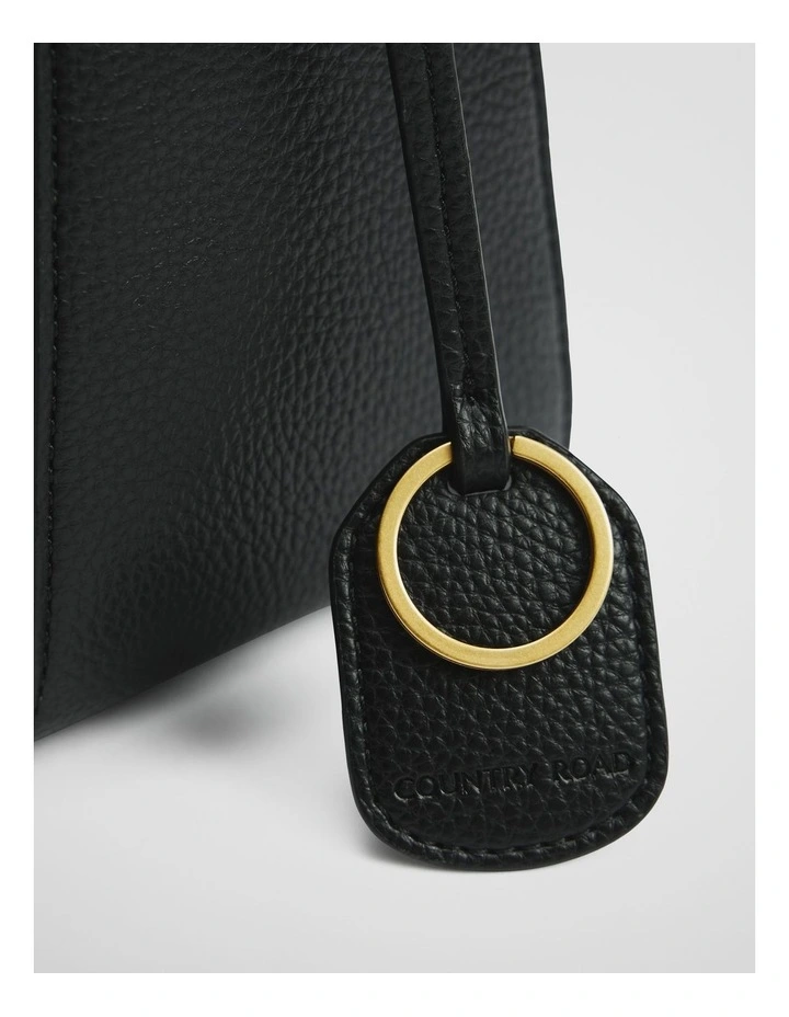 Foldover Shoulder Bag in Black image 4