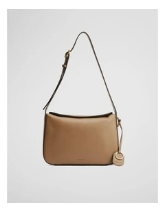 Foldover Shoulder Bag in Cognac