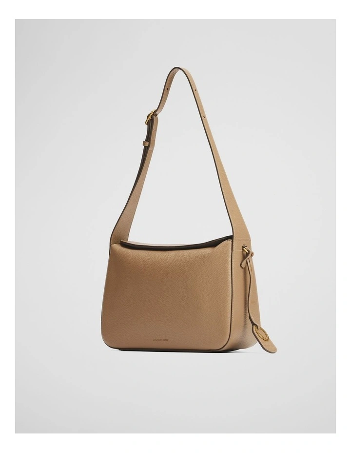 Foldover Shoulder Bag in Cognac image 3