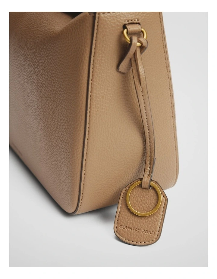 Foldover Shoulder Bag in Cognac image 4