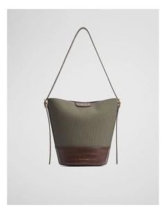 Structured Bucket Bag in Olive