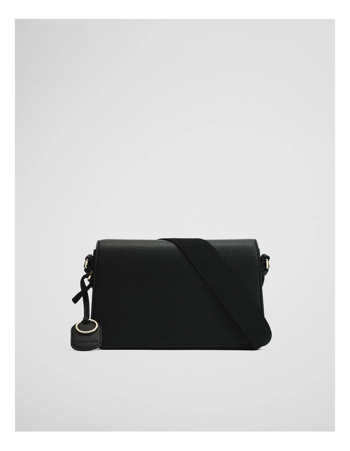 Foldover Crossbody Bag in Black image 1