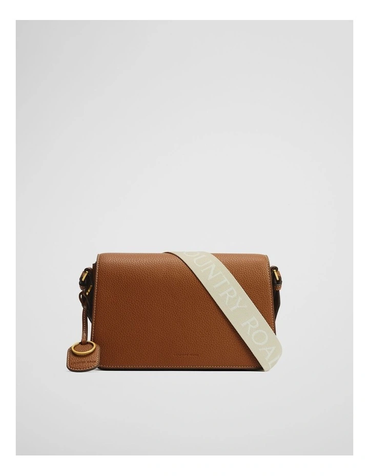 Foldover Crossbody Bag in Tan image 1