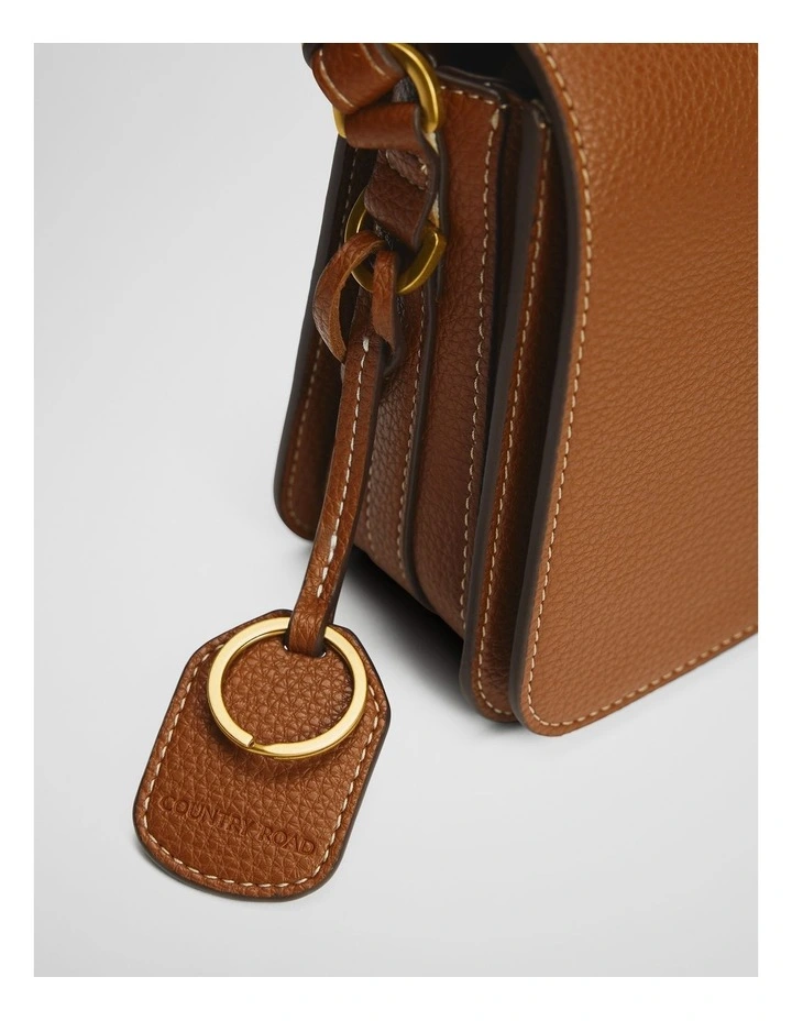 Foldover Crossbody Bag in Tan image 2