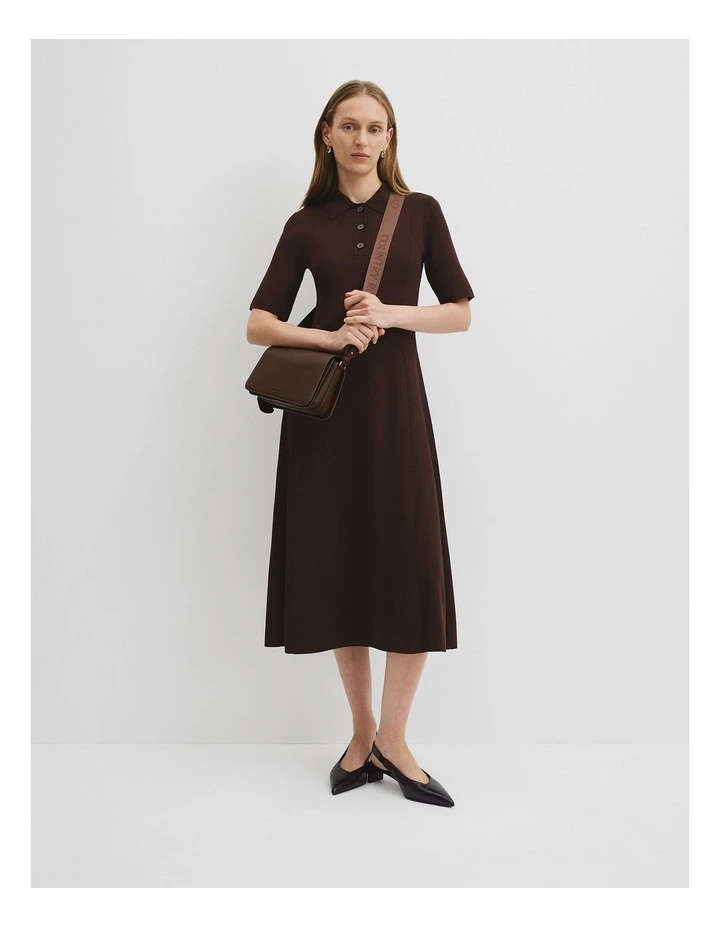 Cr Foldover Crossbody Bag in Espresso image 2