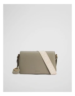 Cr Foldover Crossbody Bag in Light Sage