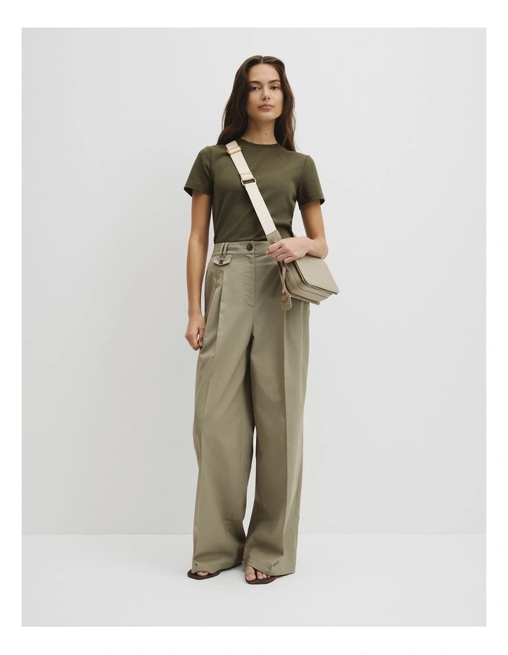 Cr Foldover Crossbody Bag in Light Sage image 2