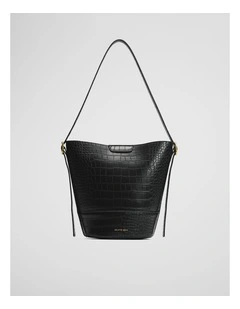 Structured Bucket Bag in Black