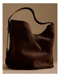 Isla Leather Tote Bag in Chocolate