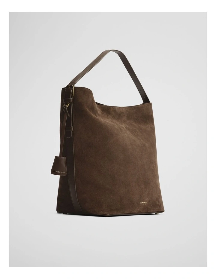 Isla Leather Tote Bag in Chocolate image 4