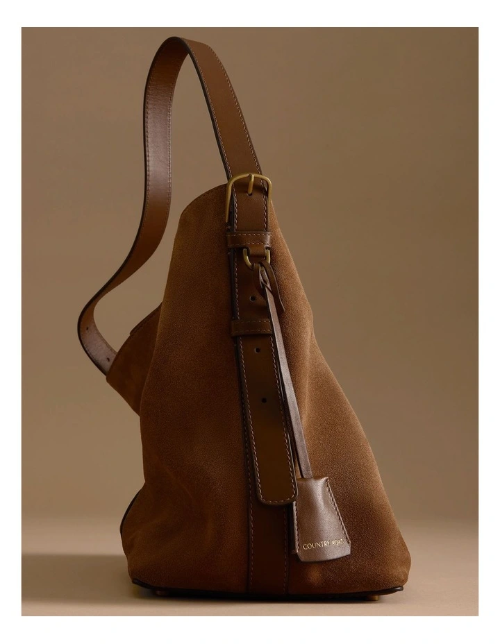 Isla Leather Bucket Bag in Camel image 1