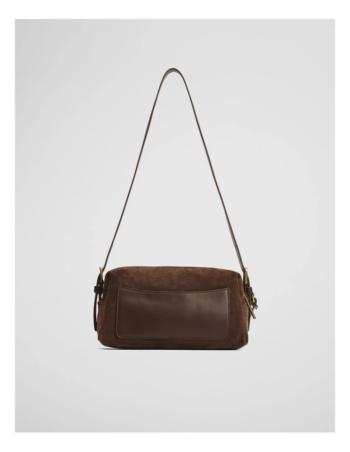 Isla Leather Shoulder Bag in Chocolate image 4