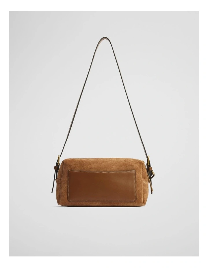 Isla Leather Shoulder Bag in Camel image 4