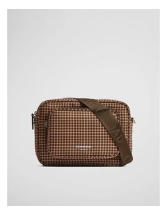 Recycled Polyester Soft Crossbody Bag in Cinnamon