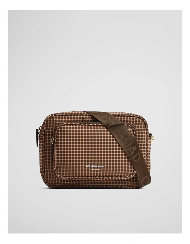 Recycled Polyester Soft Crossbody Bag in Cinnamon image 1