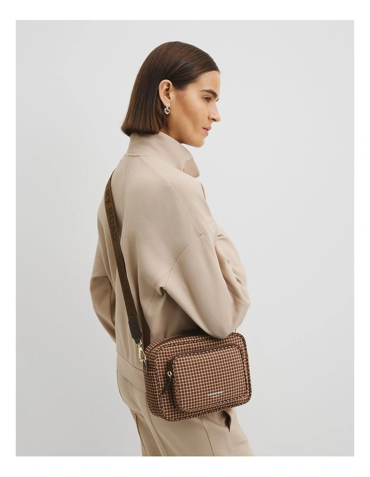 Recycled Polyester Soft Crossbody Bag in Cinnamon image 2