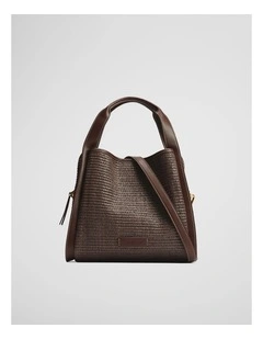 Middle Zip Crossbody Bag in Chocolate