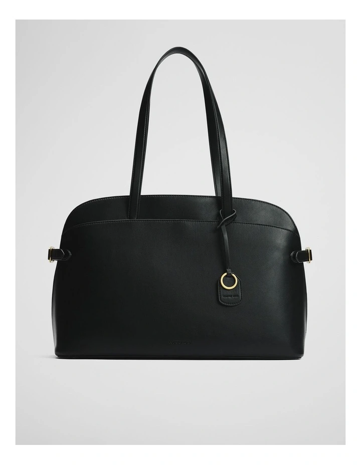 Buckle Detail Tote in Black image 1
